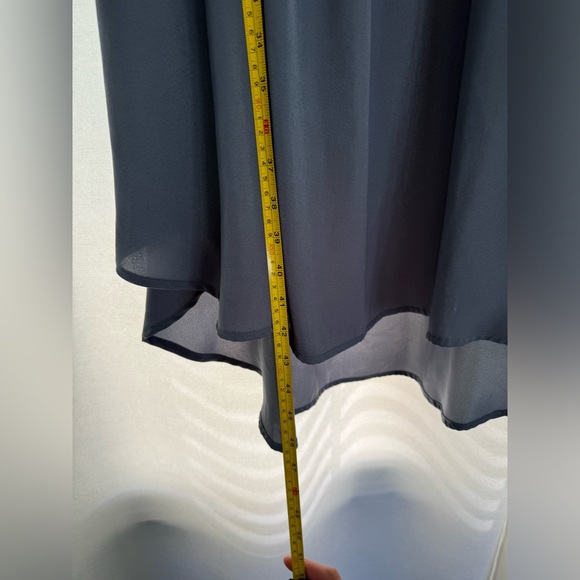 Blue size s midi with sleeves high low dress - Picture 6 of 6